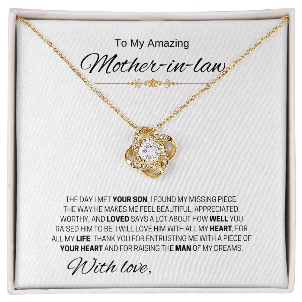 To My Mother In Law / Love Knot Necklace