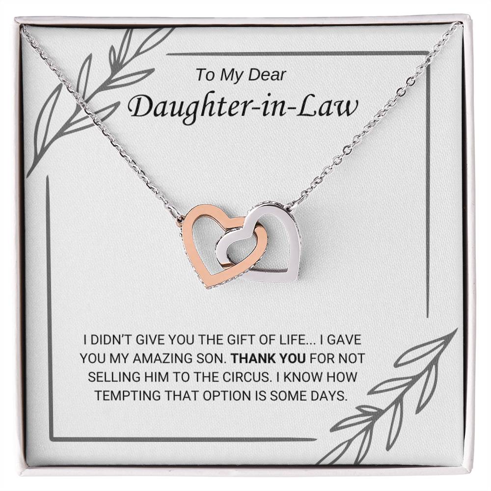 To My Daughter in Law / Thank You / Interlocking Hearts