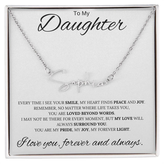 To My Daughter / Custom Name Necklace