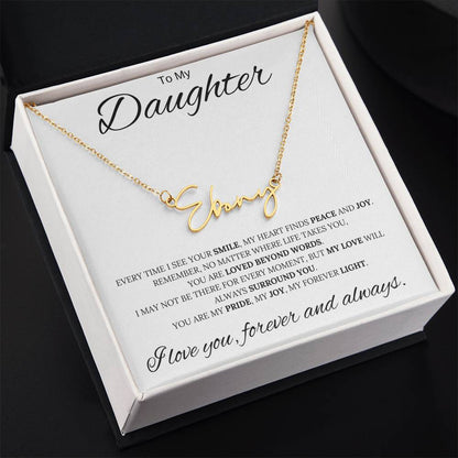 To My Daughter / Custom Name Necklace