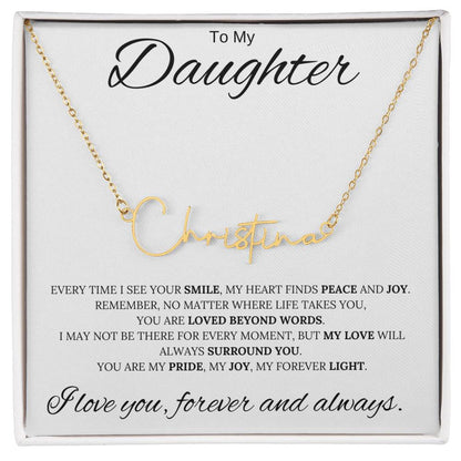 To My Daughter / Custom Name Necklace