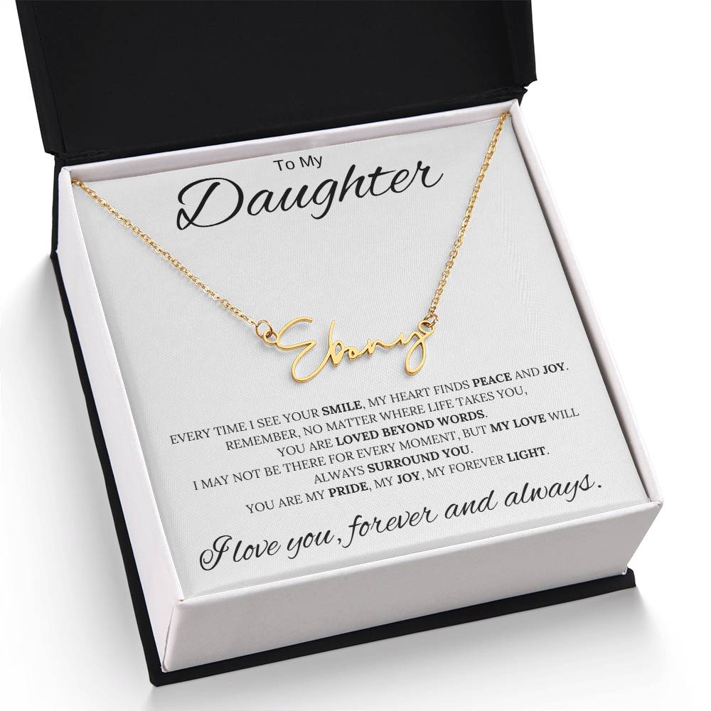 To My Daughter / Custom Name Necklace