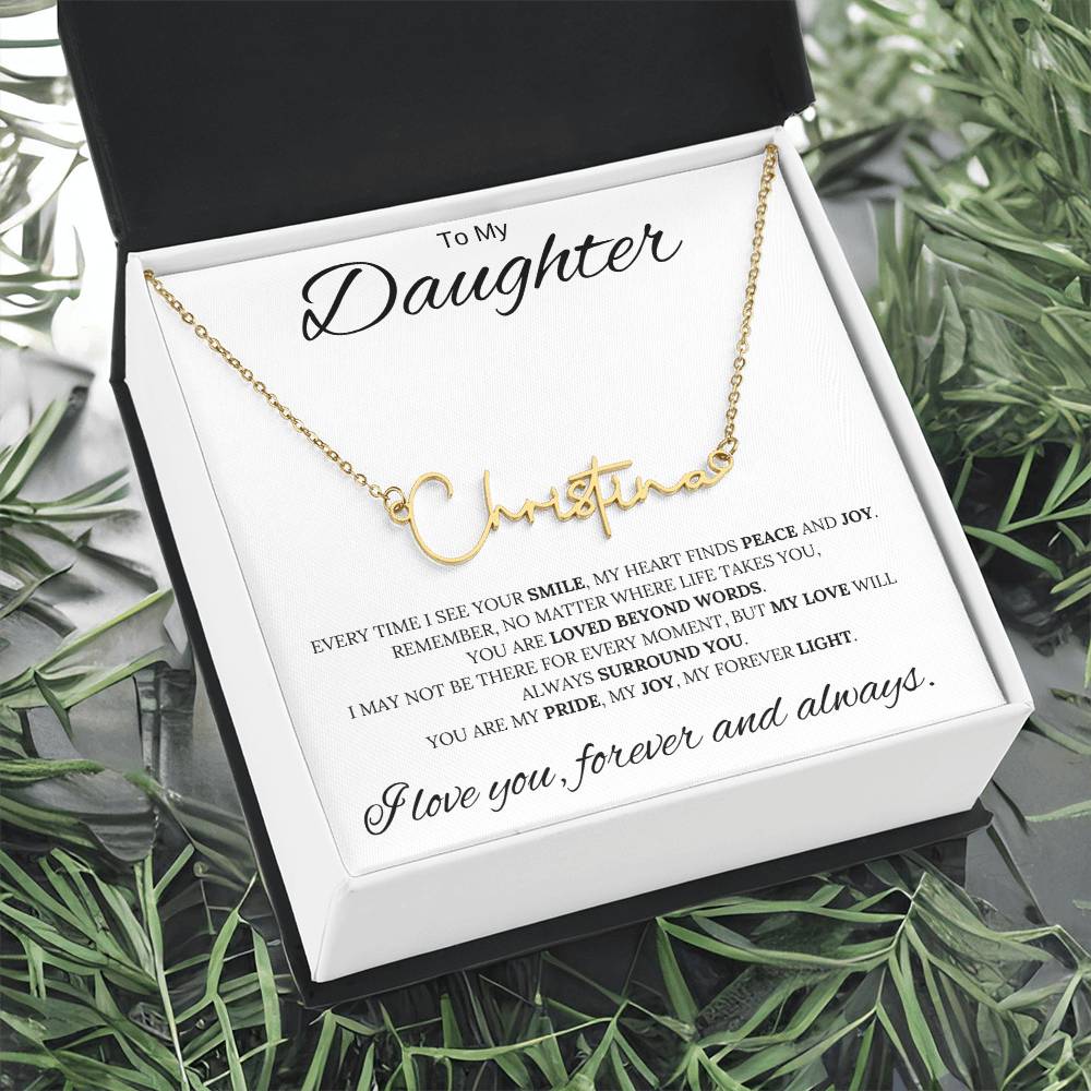 To My Daughter / Custom Name Necklace