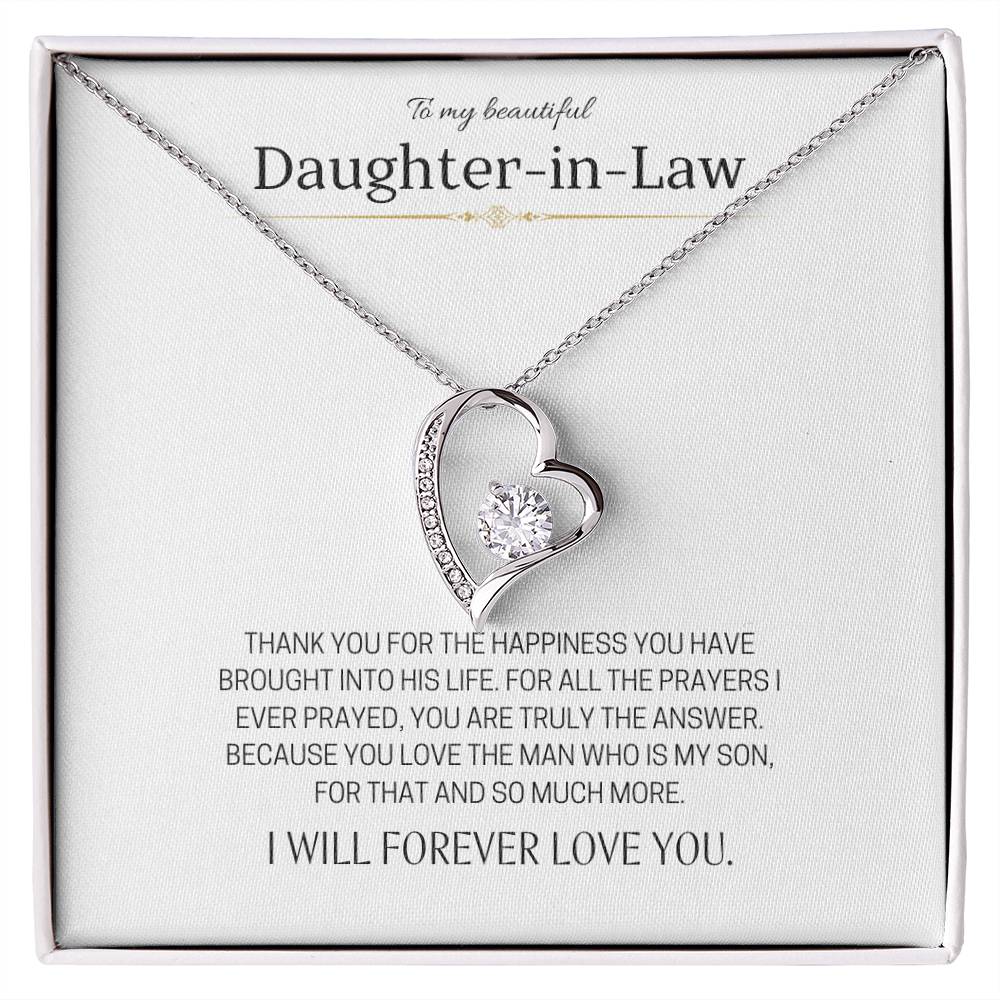 To My Daughter in Law / Forever Love Necklace