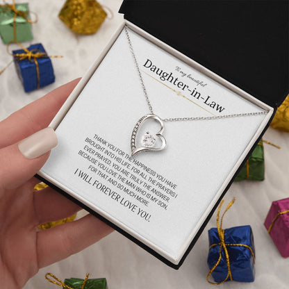 To My Daughter in Law / Forever Love Necklace