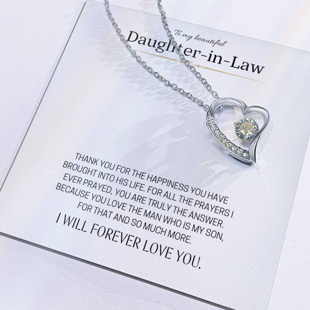 To My Daughter in Law / Forever Love Necklace