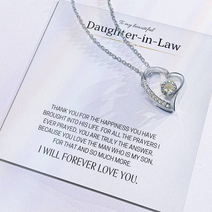 To My Daughter in Law / Forever Love Necklace