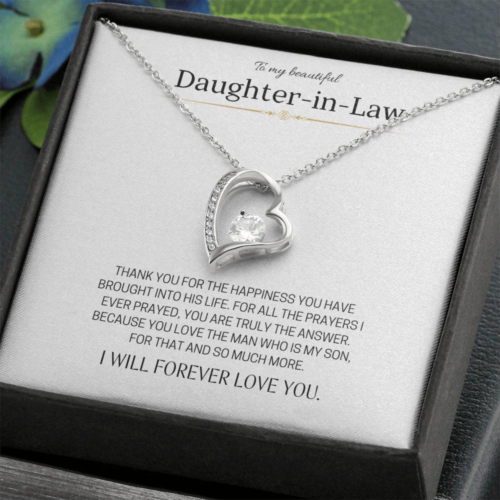 To My Daughter in Law / Forever Love Necklace