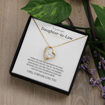 To My Daughter in Law / Forever Love Necklace