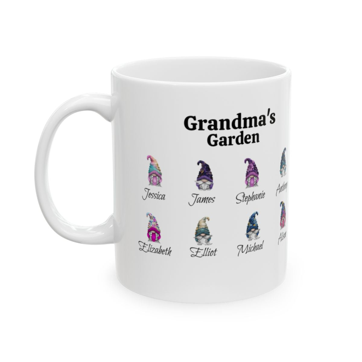 Grandma's Garden Gnomes Personalized Mug