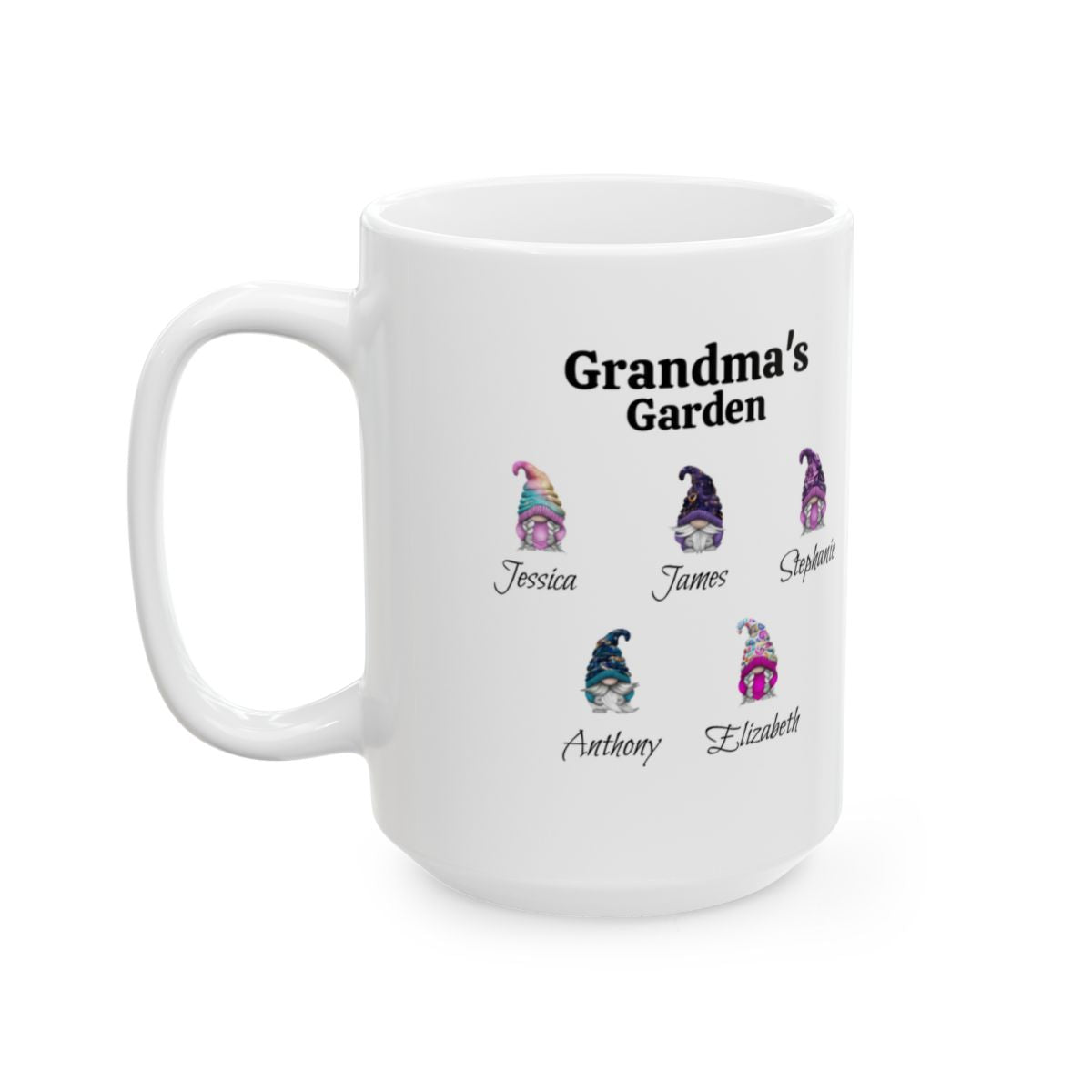 Grandma's Garden Gnomes Personalized Mug