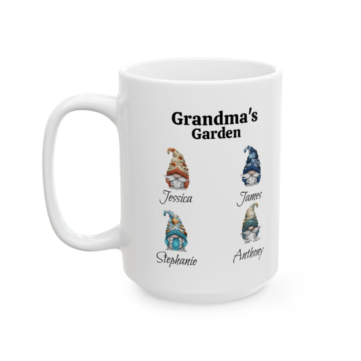 Grandma's Garden Gnomes Personalized Mug