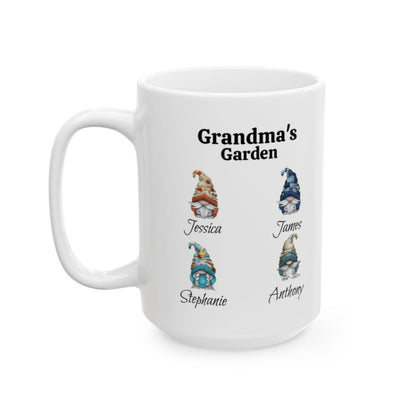 Grandma's Garden Gnomes Personalized Mug