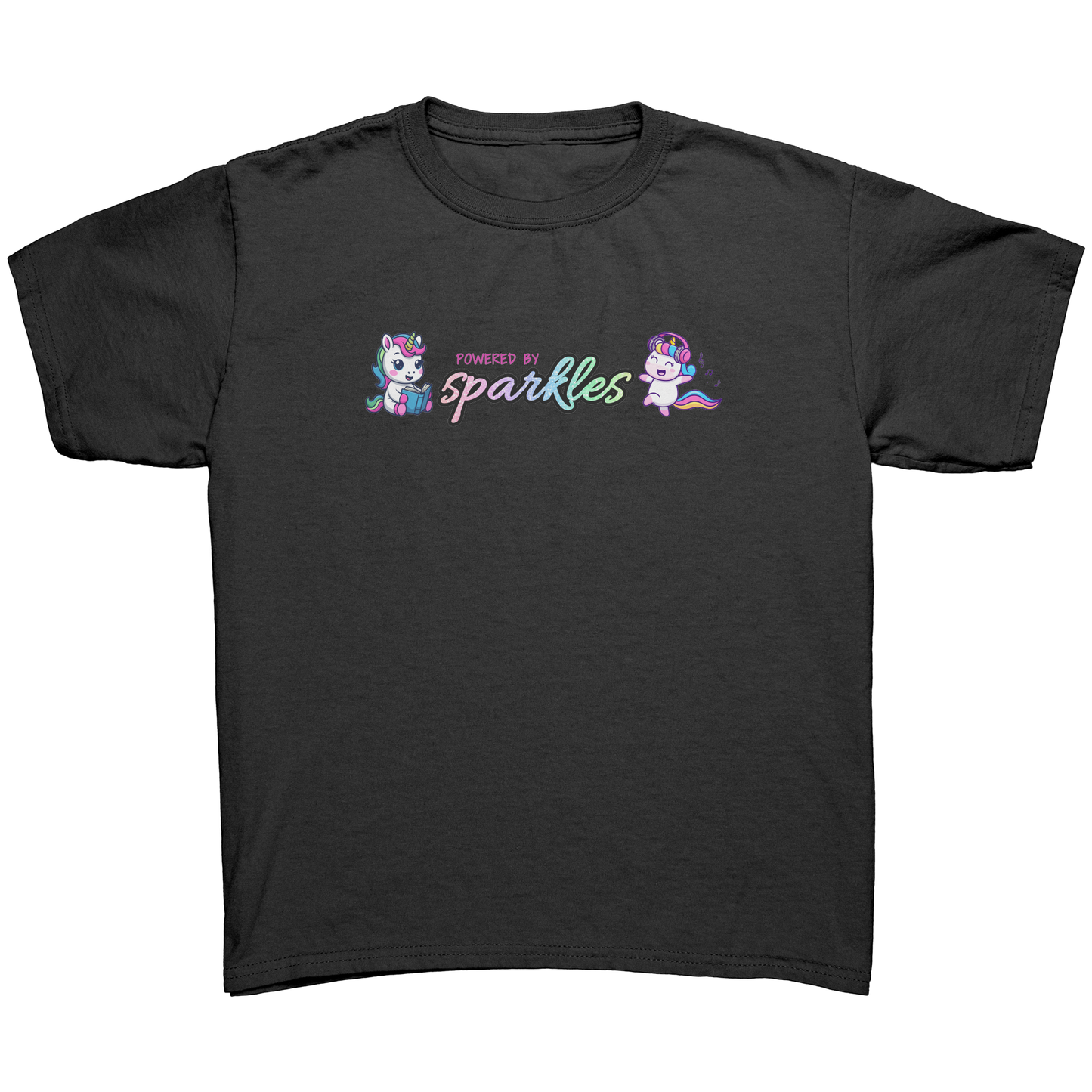 Powered By Sparkles Unicorn T-shirt
