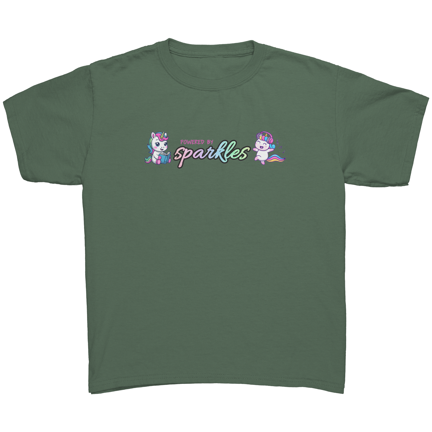 Powered By Sparkles Unicorn T-shirt