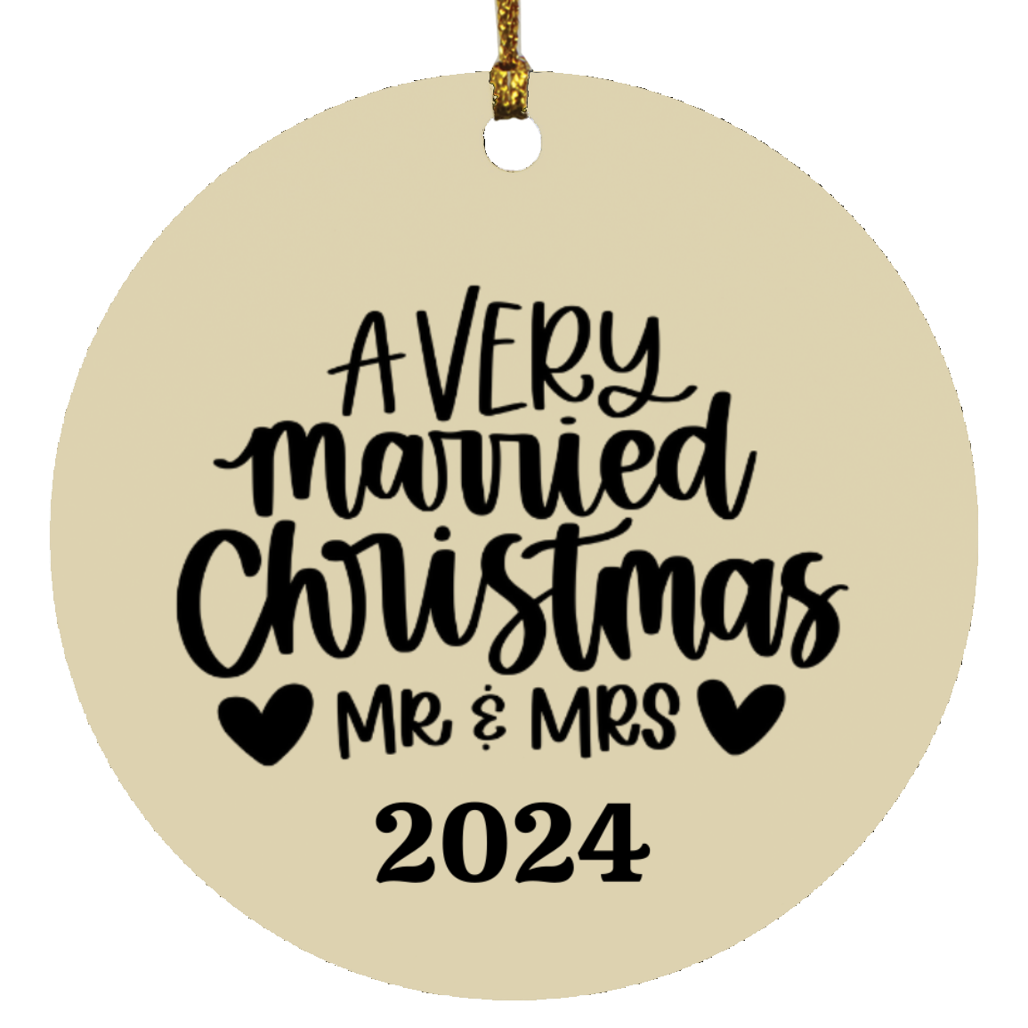 A Very Married Christmas Ornament