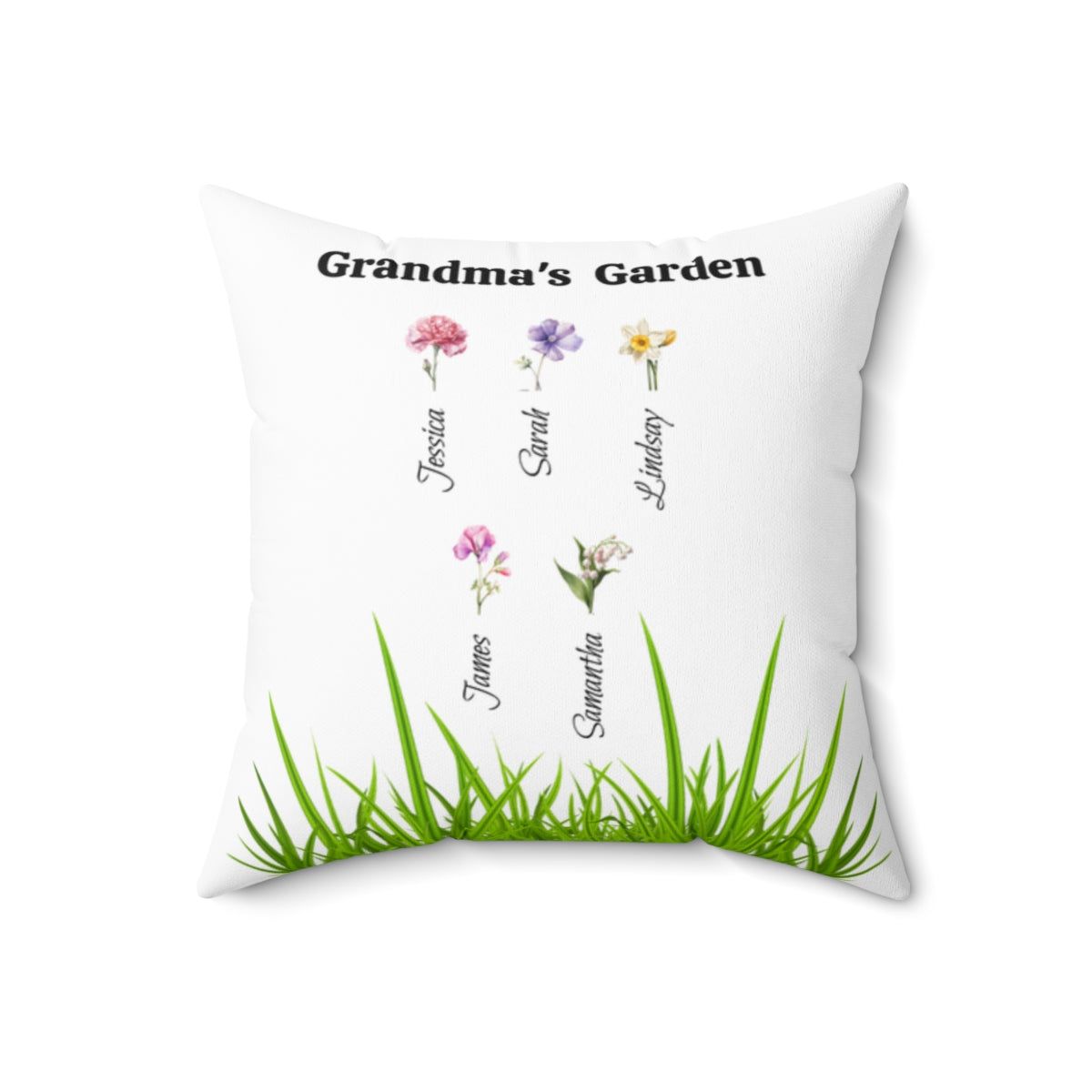 Grandma's Garden Flower Accent Pillow