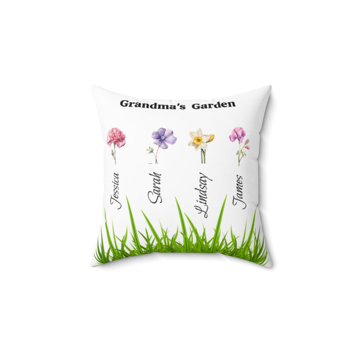 Grandma's Garden Flower Accent Pillow