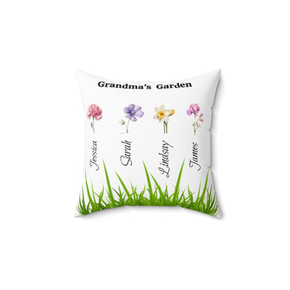 Grandma's Garden Flower Accent Pillow