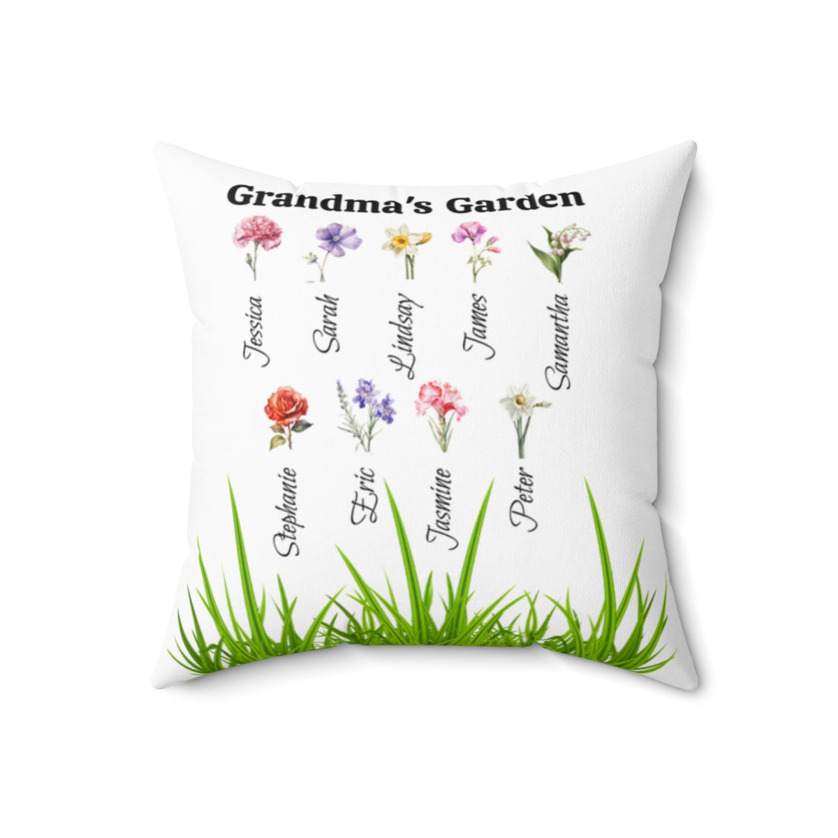 Grandma's Garden Flower Accent Pillow