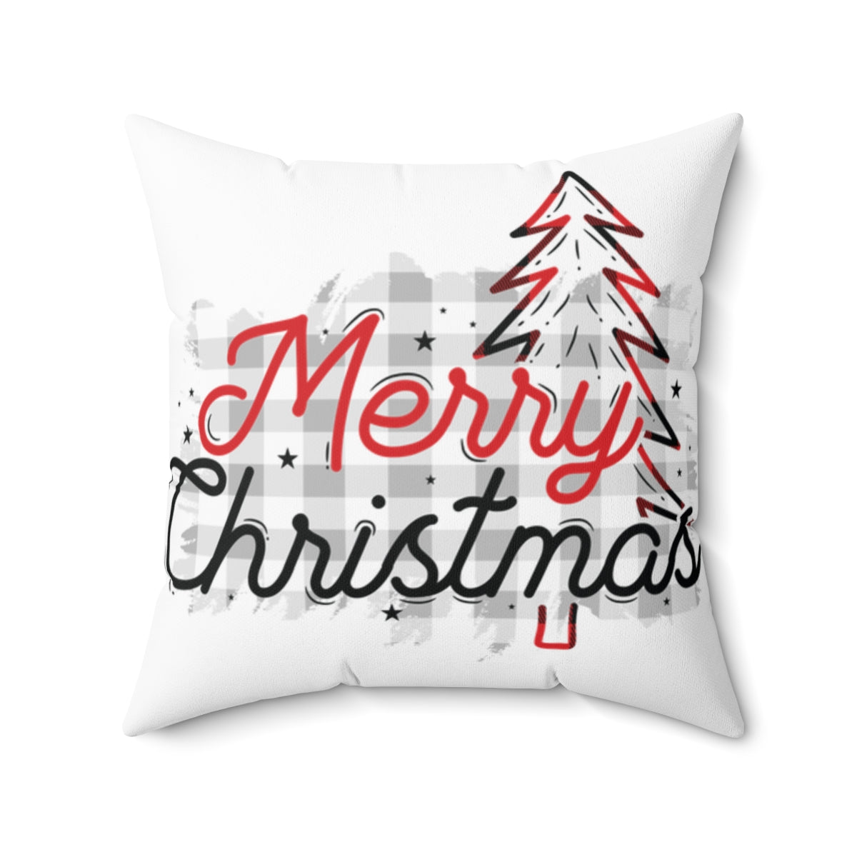 Merry Christmas Pillow Red/Black