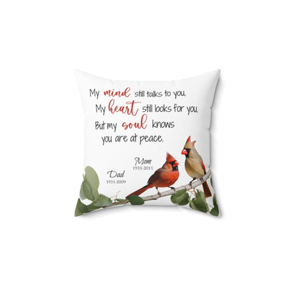 Cardinal in Spring Memorial Accent Pillow