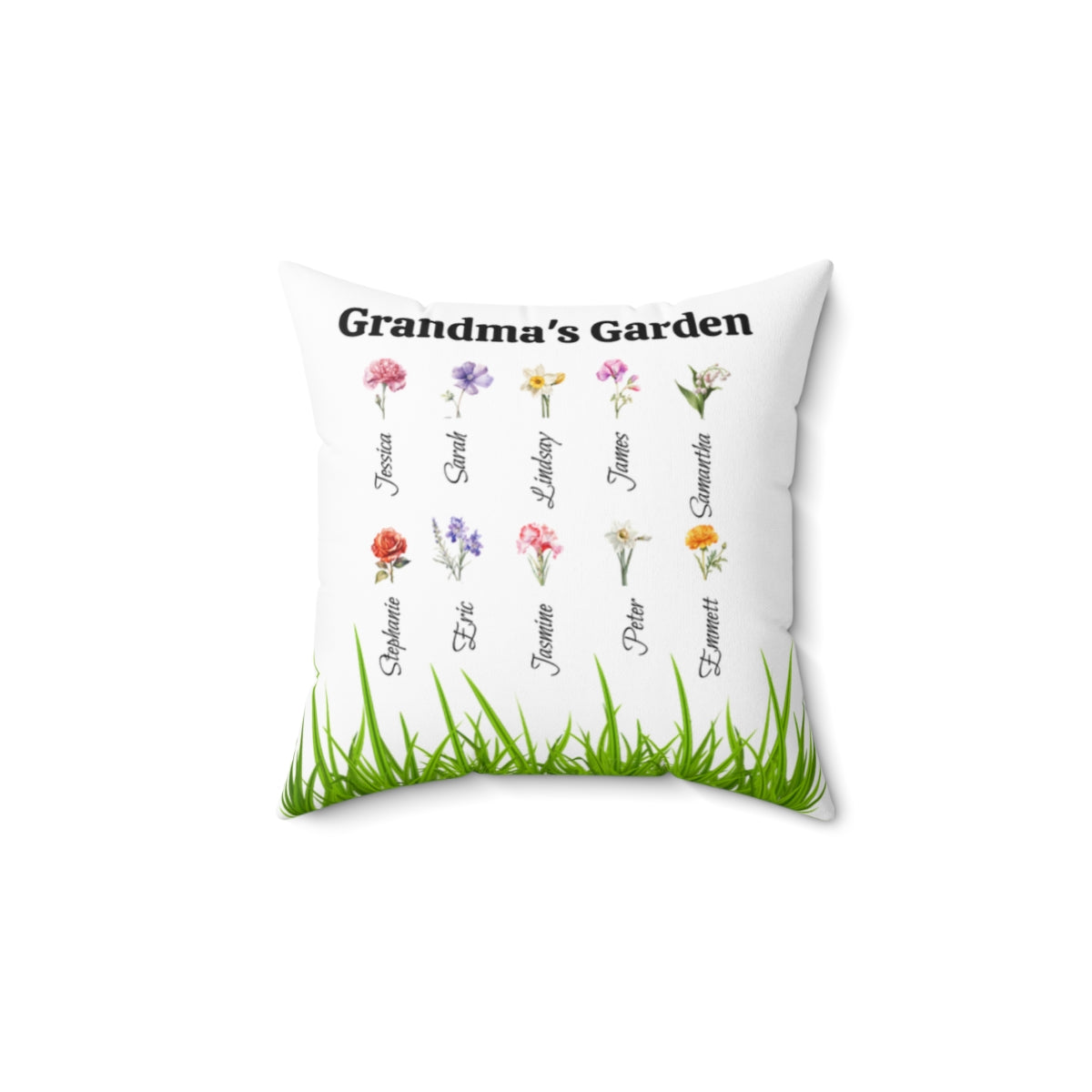 Grandma's Garden Flower Accent Pillow