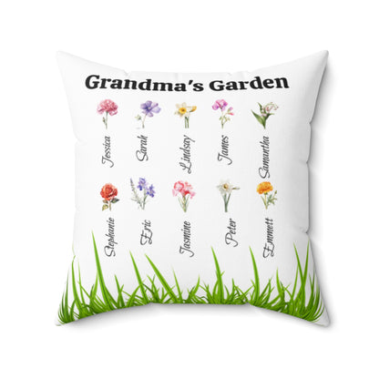 Grandma's Garden Flower Accent Pillow