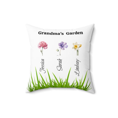 Grandma's Garden Flower Accent Pillow