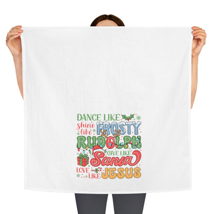 Frosty, Rudolph, Santa, Jesus Towel