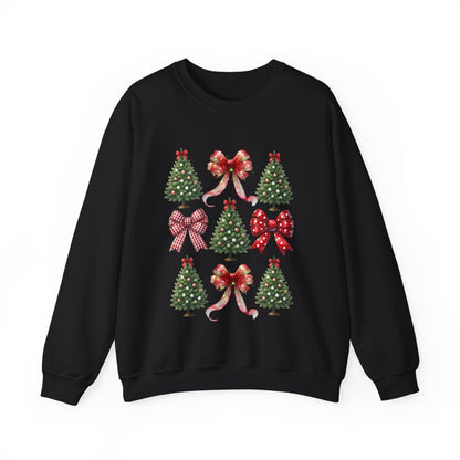 Christmas Trees & Coquette Bows Sweatshirt