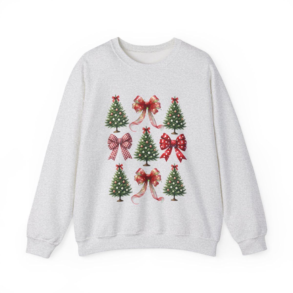 Christmas Trees & Coquette Bows Sweatshirt