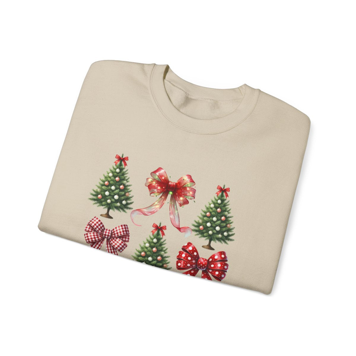 Christmas Trees & Coquette Bows Sweatshirt