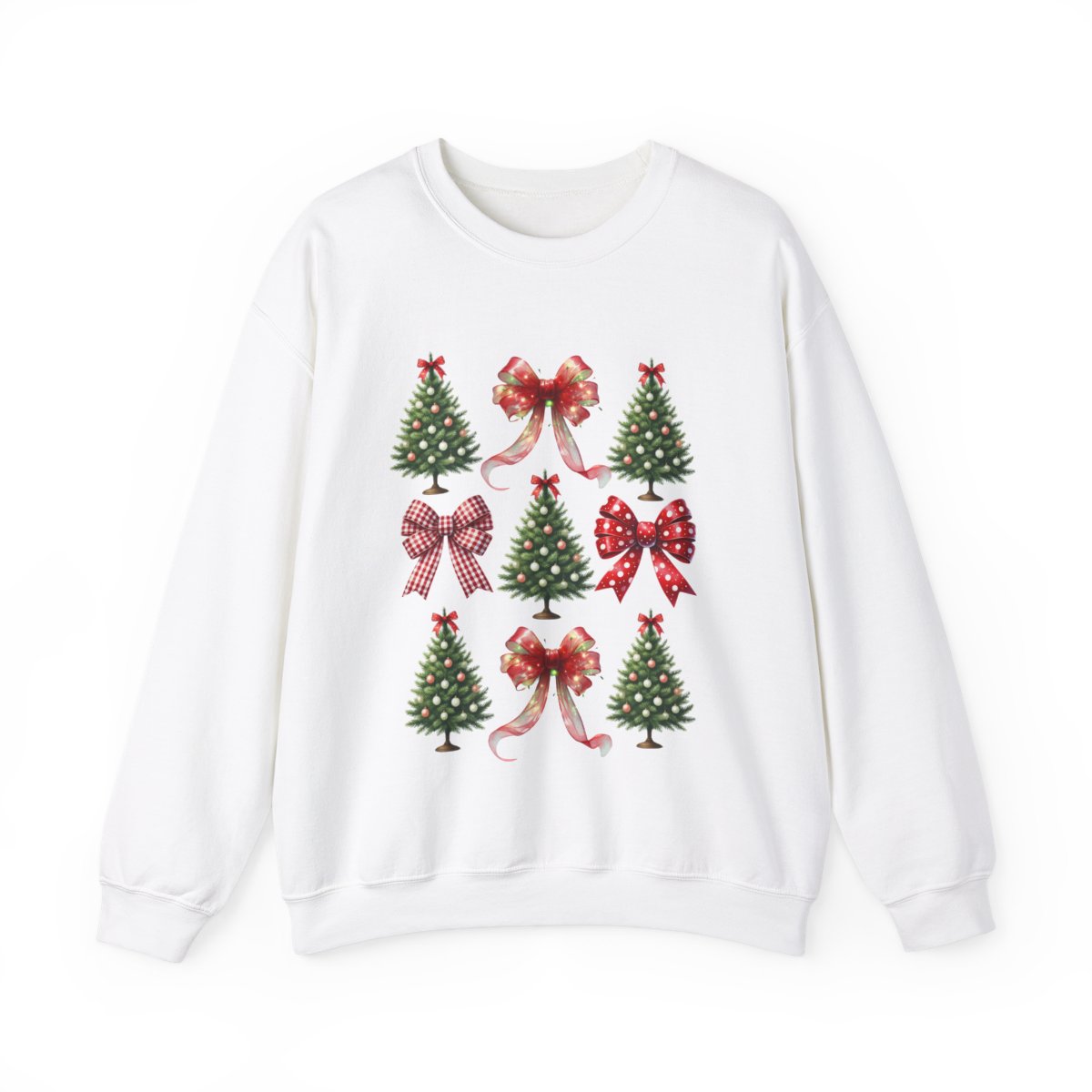 Christmas Trees & Coquette Bows Sweatshirt