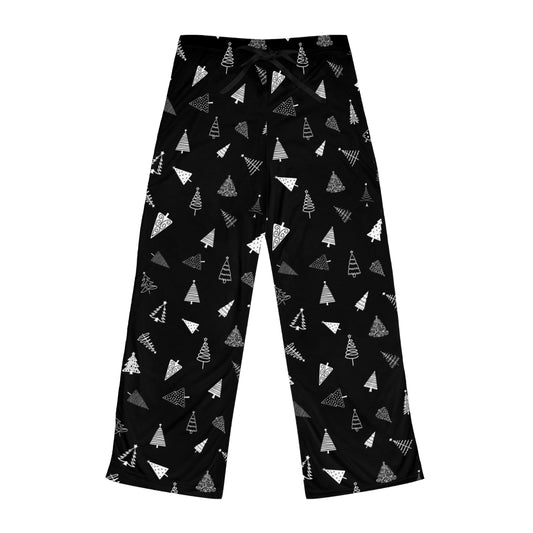 Christmas Tree Pajama Pants - Black