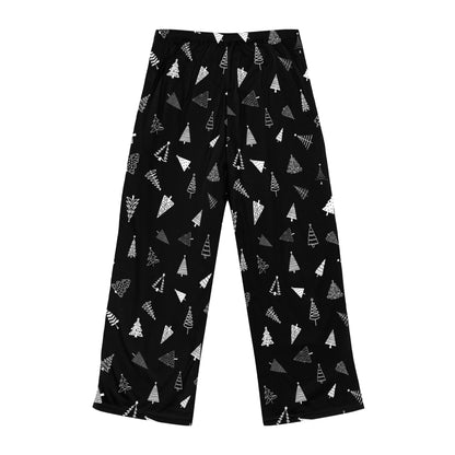 Christmas Tree Pajama Pants - Black